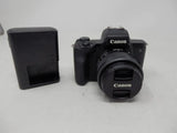 Canon EOS M50 Mark II 24.1MP Black Digital Camera With Battery & Charger