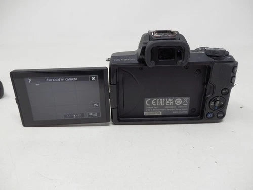 Canon EOS M50 Mark II 24.1MP Black Digital Camera With Battery & Charger