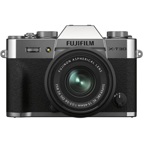 FUJIFILM X-T30 II Mirrorless Camera with XC 15-45mm OIS PZ Lens Silver WHITE BOX