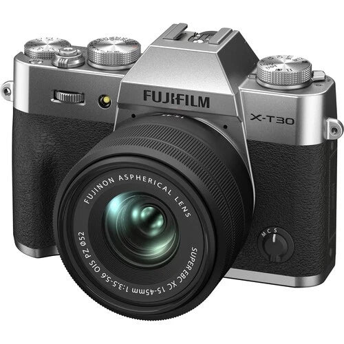 FUJIFILM X-T30 II Mirrorless Camera with XC 15-45mm OIS PZ Lens Silver WHITE BOX